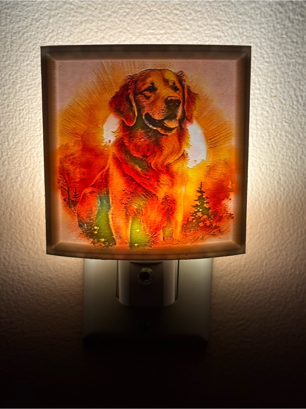 Warm Golden Retriever Night Light Shade - Unbranded